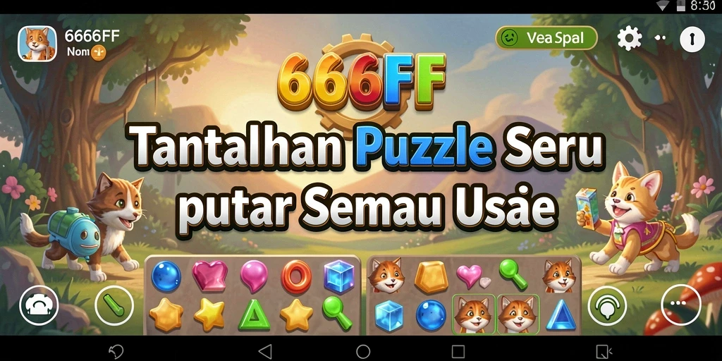 Screenshot gameplay <strong>666FF</strong> menampilkan tantangan puzzle seru dan interaktif.