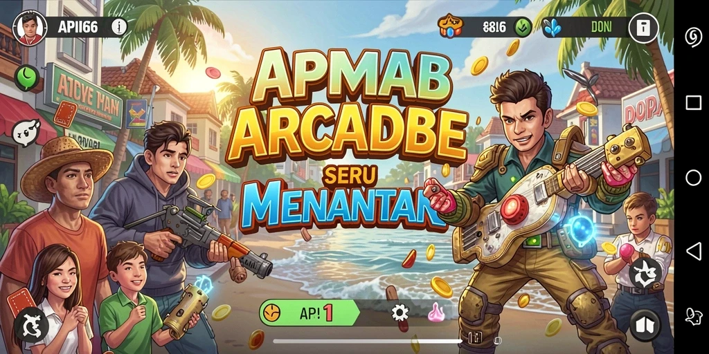 Tangkapan layar gameplay seru dari API66 yang penuh aksi Arcade.