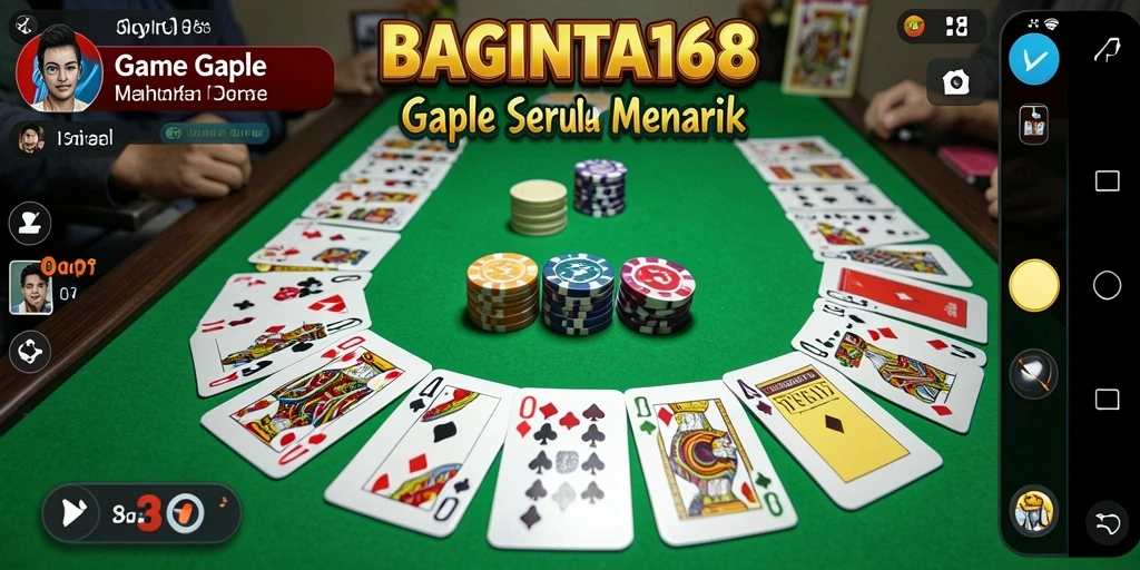 Tampilan gameplay seru dalam permainan Gaple BAGINTA168.