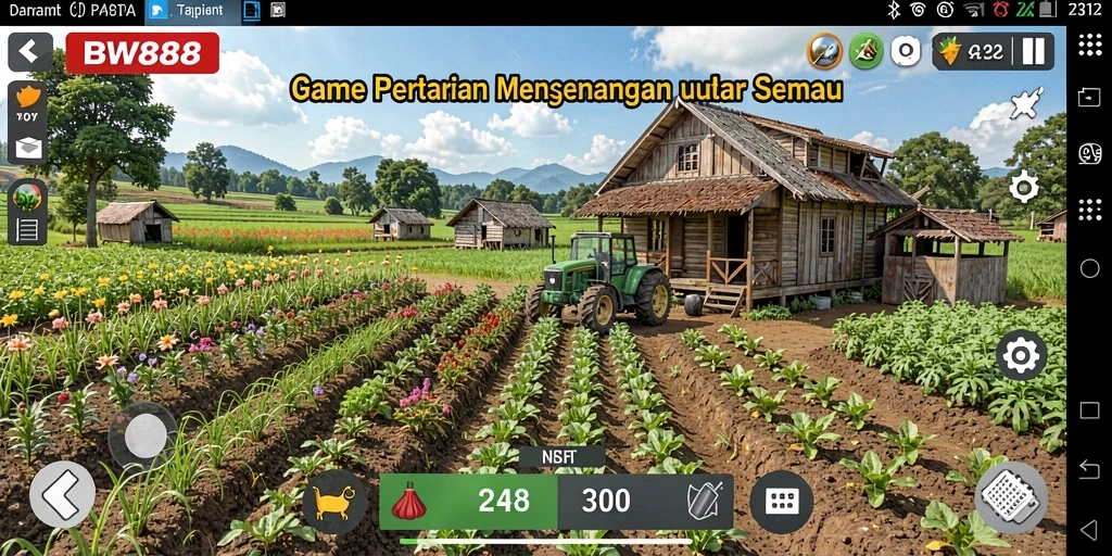 Screenshot game BW888 menampilkan aktivitas bertani yang menyenangkan.