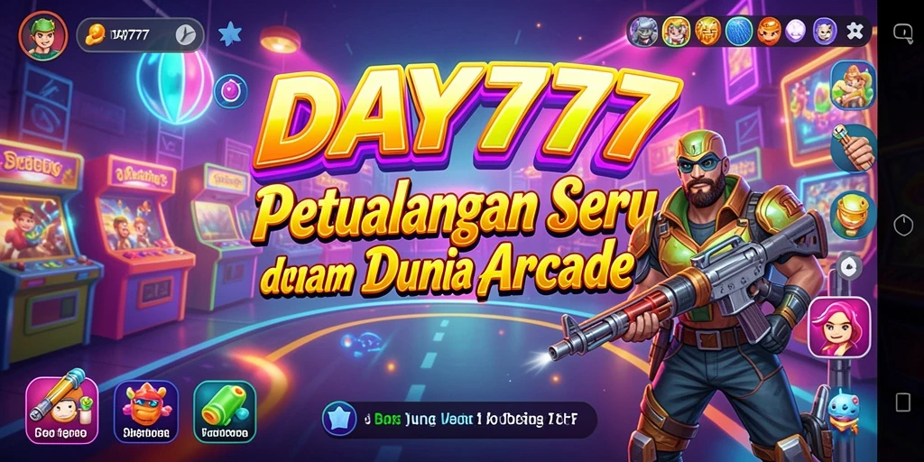 Screenshot DAY777 menampilkan aksi seru dalam gameplay Arcade.