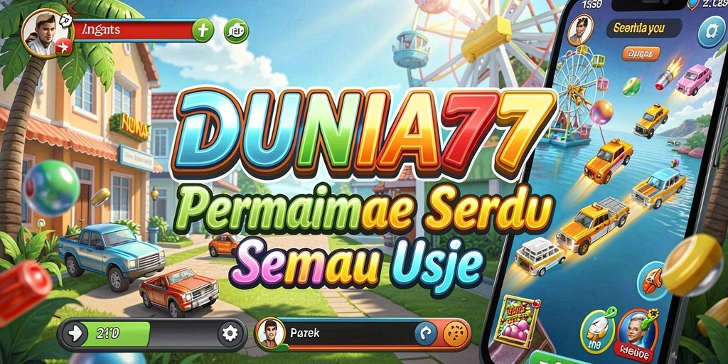 Screenshot DUNIA77 menampilkan aksi gameplay arcade yang mendebarkan.
