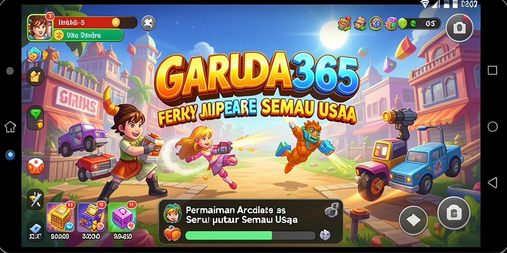 Tangkapan layar utama GARUDA365 menampilkan gameplay Arcade yang mendebarkan.