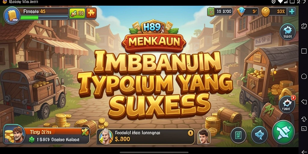 Screenshot gameplay H89 menampilkan strategi dan manajemen bisnis.