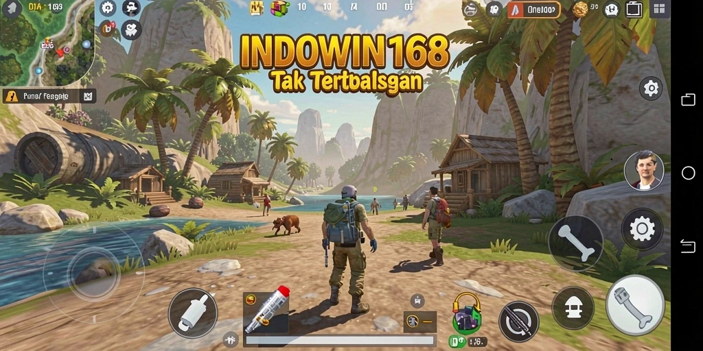Tampilan gameplay INDOWIN168 dengan eksplorasi dalam dunia terbuka.