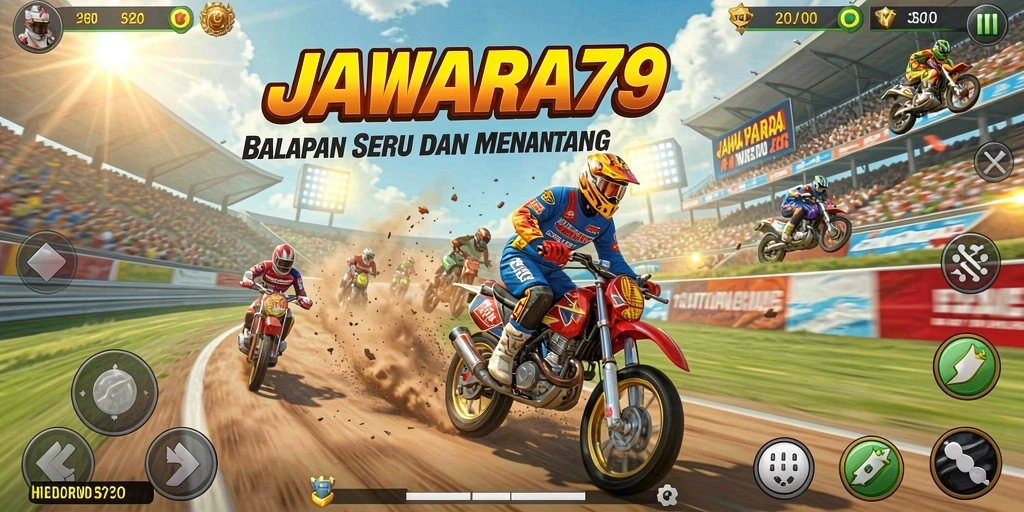 Tampilan gameplay seru dalam JAWARA79 yang penuh adrenalin.