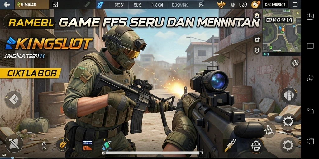 Tangkapan layar gameplay KINGSLOT yang intens dan penuh aksi.