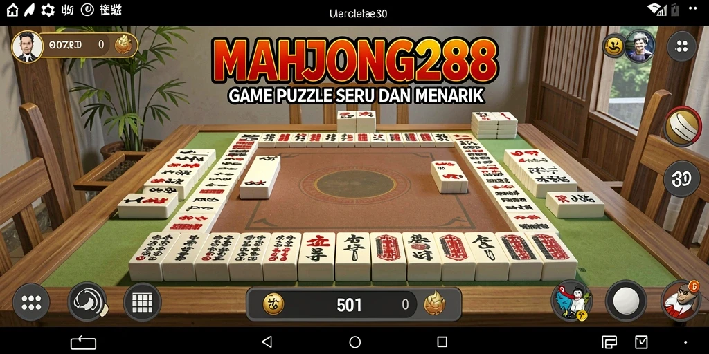 Screenshot gameplay MAHJONG288 menunjukkan keseruan mencocokkan ubin.
