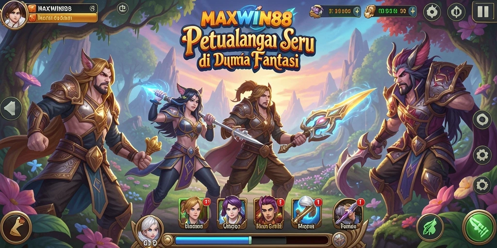 Tampilan gameplay <strong>MAXWIN88</strong> menunjukkan petualangan yang seru dan menantang.