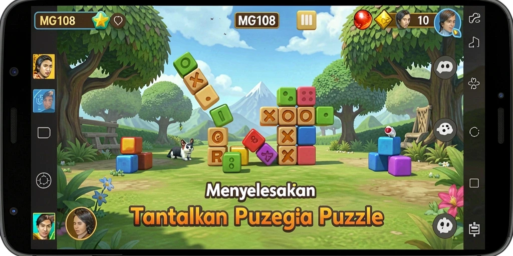 Tampilan gameplay menantang dan menarik dari MG108.