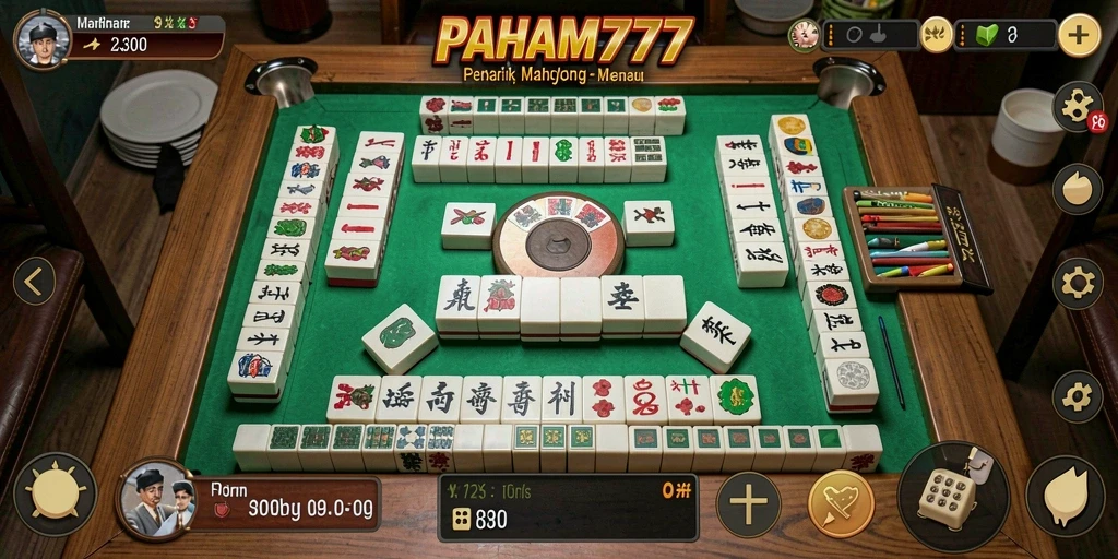 Screenshot gameplay PAHAM777 menampilkan strategi bermain Mahjong yang mendebarkan.