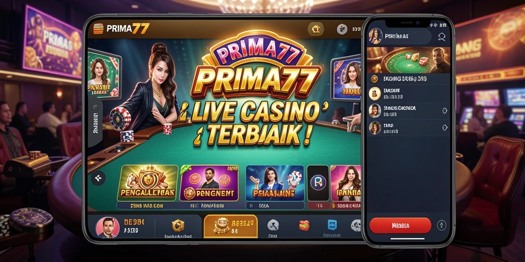Screenshot gameplay PRIMA77 yang menampilkan suasana Live Casino yang mendebarkan.