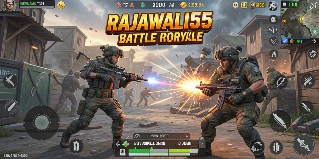 Tangkapan layar menampilkan pertempuran mendebarkan di <strong>RAJAWALI55</strong>.