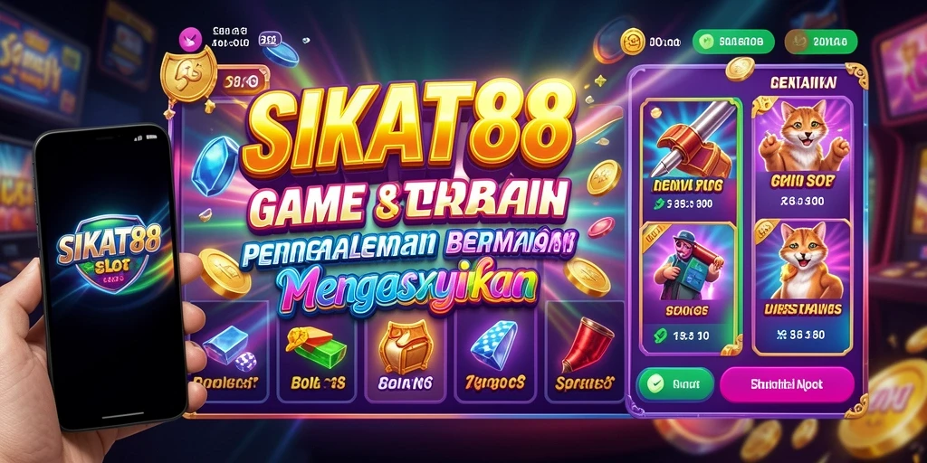 Tampilan menakjubkan dari gameplay Slot SIKAT88 yang seru.